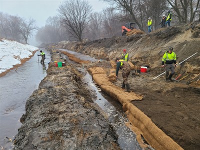 12-15-21 work in progress in Coon Creek